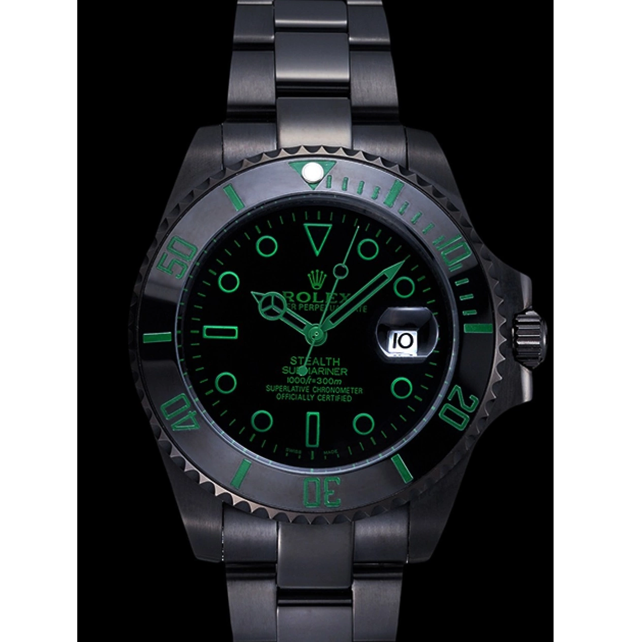 Aaa replica watch Ceramic Submariner Rolex 622007 Black Stealth 0807
